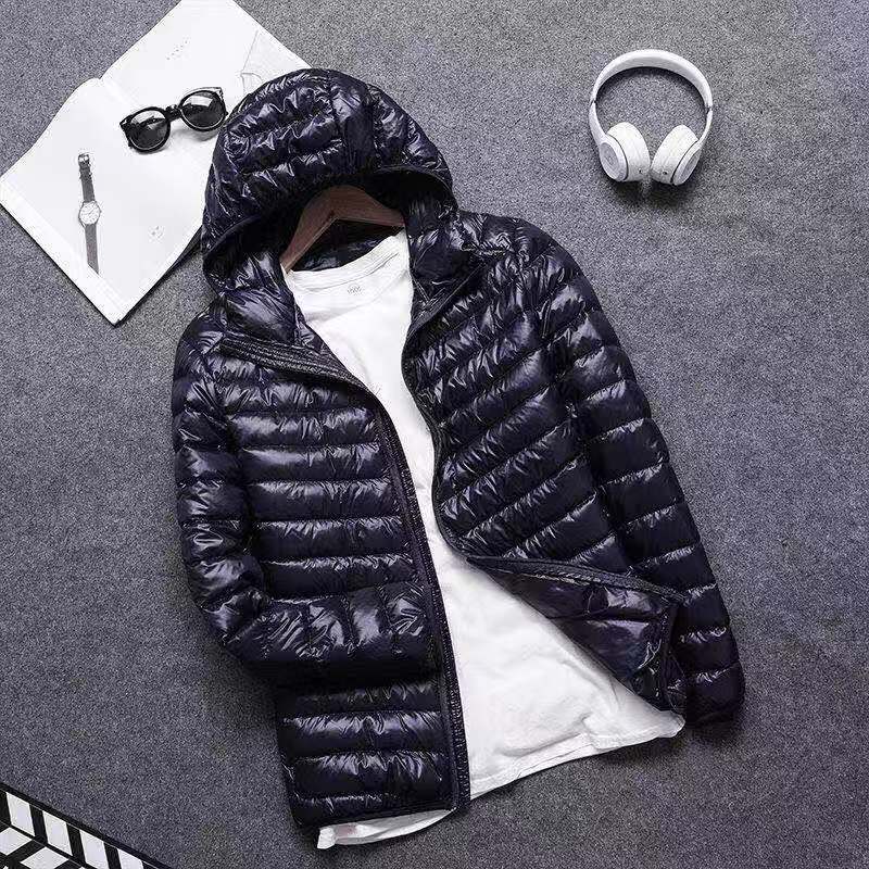 2023 Brand Casual Down Jacket For Men Pure Cotton Warm Solid Color Hooded Coat High Quality Down Jacket Male_voghion.com