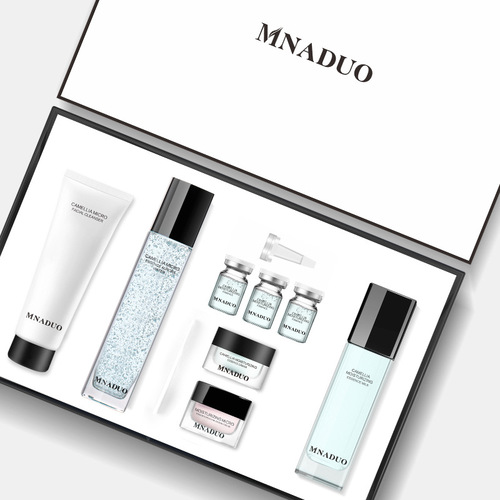 Camellia Skin Care Set Facial Essence Water Emulsion Facial Cleanser Peach Blossom Cream Cosmetics Complete Set Wholesale