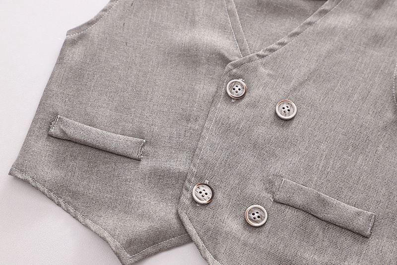 Banquet Occasion Turndown Neckline Comfort Function Regular Fit Fit Type British Style Stripe Button Cotton Boys Clothing Sets