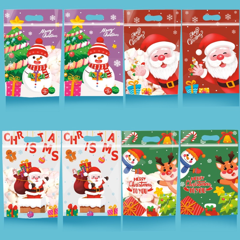 新しいクロスボーダークリスマススノーフレークキャンディバッグビスケット自立ジップロックバッグクリエイティブホリデーギフトバッグ卸売|undefined