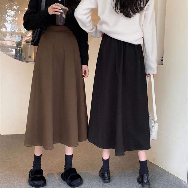 Summer French Style Thin Skirt Women's High Waist A- Line Mid-Length Skirt Umbrella Skirt Spring and Autumn Small Women's Clothing