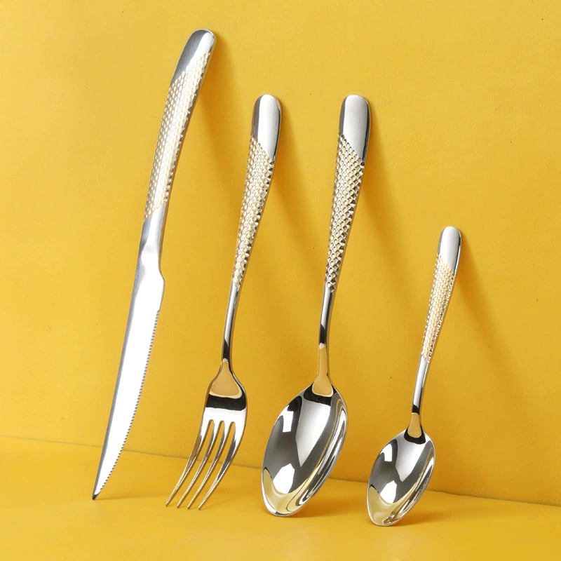 Набор столовых приборов Amazon Cross-border Star Diamond: нож, вилка и ложка для стейков в западном стиле, из высококачественной стали 304, оптом для отелей класса люкс