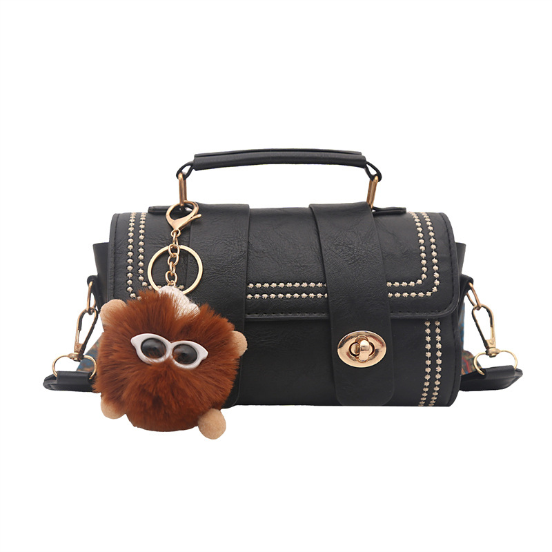 Women's Retro Boston Shoulder Bag, Stylish Cylindrical Handbag_voghion.com