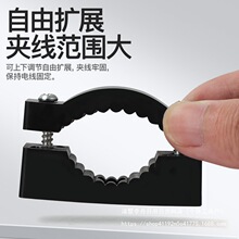 電線電纜固定圓形線夾 齒形理線器 螺絲固定夾塑料二次過門線夾
