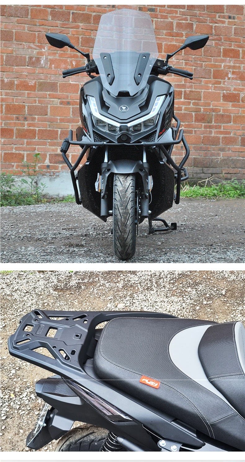 Suitable for Wuji Sr250Gt Bumper, Anti-Fall Bar, Protective Bar, Modified Rear Shelf, Tailstock Exhaust Guard