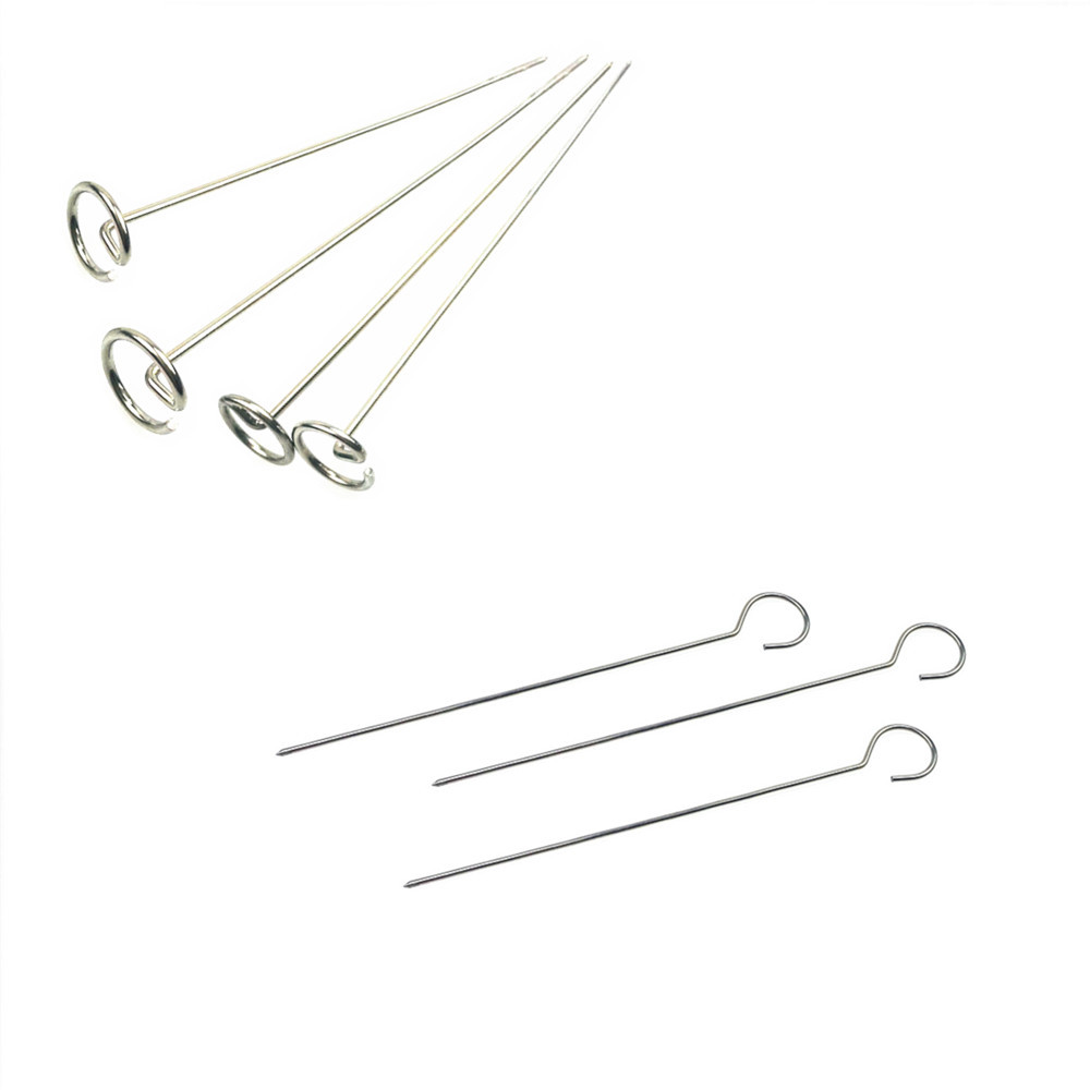 Accesorios de freidora de aire 2 piezas de acero inoxidable multi-barbacoa Parrilla de doble capa aguja en forma de G estante de vapor de una sola capa