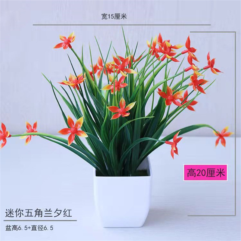 Pequeña imitación de flores falsas decoraciones de sala de estar decoración de mesa de té flores de plástico mano flores falsas plantas decoraciones