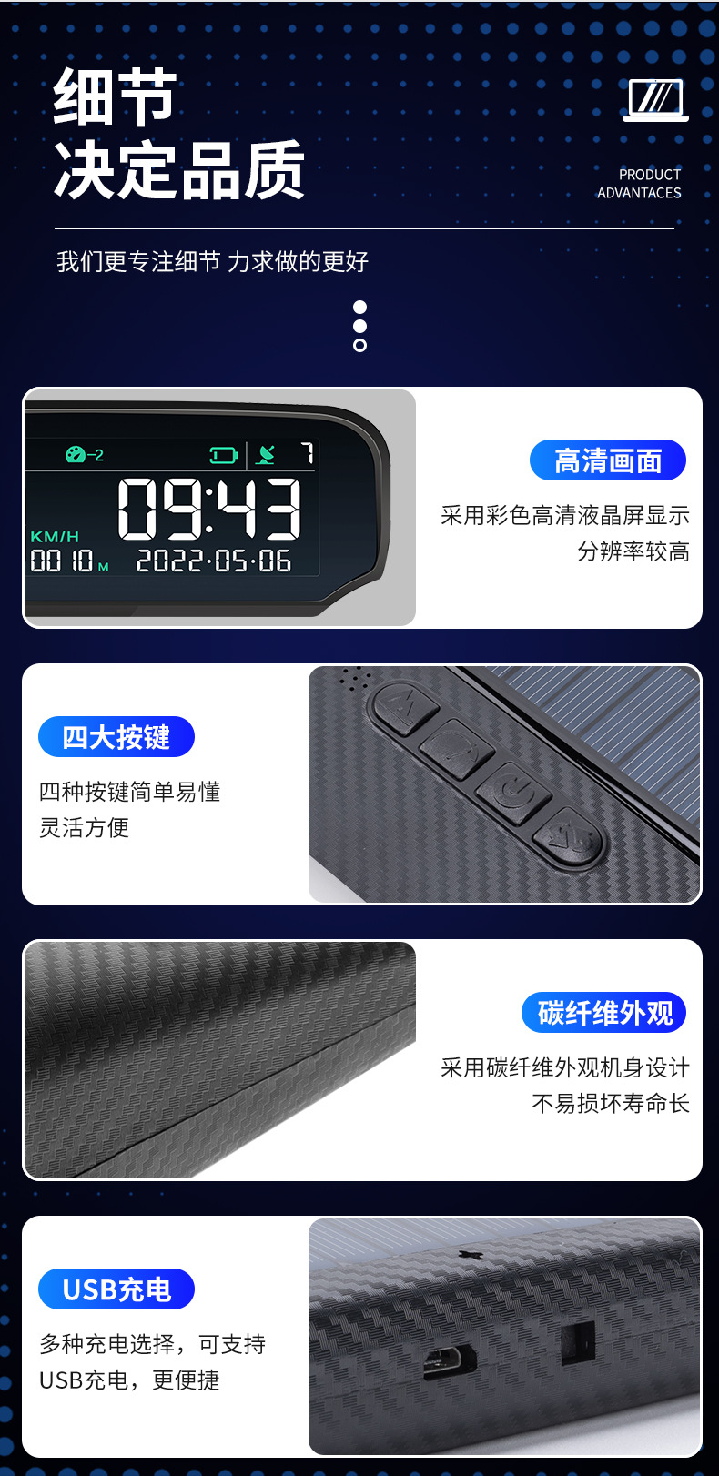 Car Hud Head-Up Display Gps Speedometer Beidou Universal Code Meter Altitude Total Mileage Clock Solar Wireless