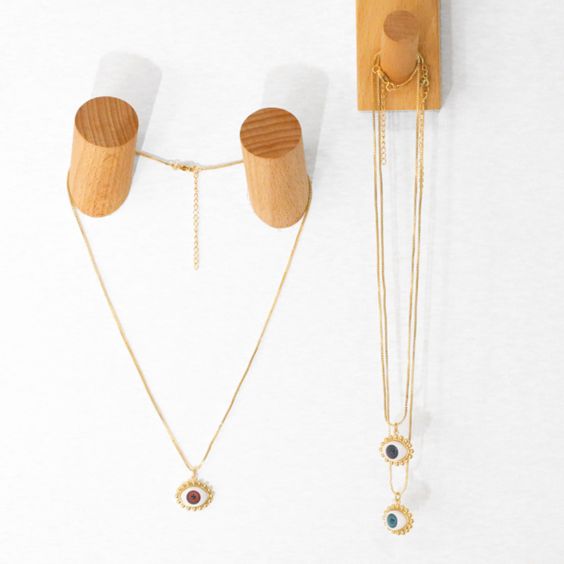 Vintage Fashion Demon Eyes Copper Necklace Wholesale Nihaojewelry