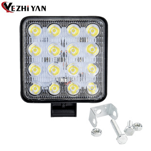 Night flame car LED work light square 16 light 48W auxiliary light modified headlamp engineering spotlight headlight
