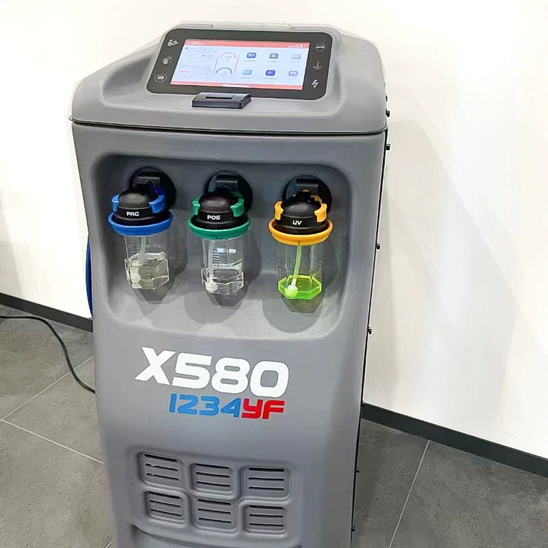 Wonderfu X580 полностью автоматическая машина для кондиционирования воздуха в автомобиле, машина для переработки и заправки хладагента 1234yf, печать данных
