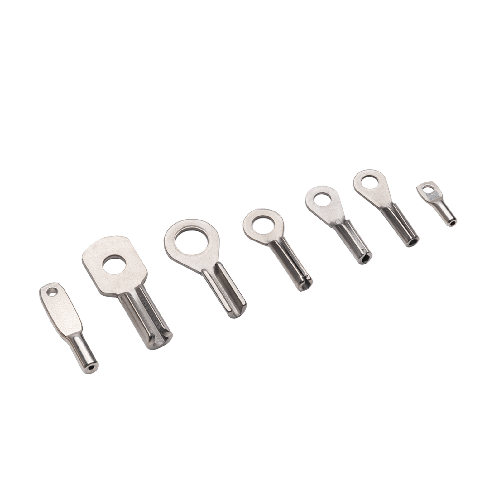 cable de acero recubierto de pegamento prensado terminal ojo de pez cable de tracción anticaída cable de seguridad prensado terminal de prensado de cable de acero cubierta de aluminio