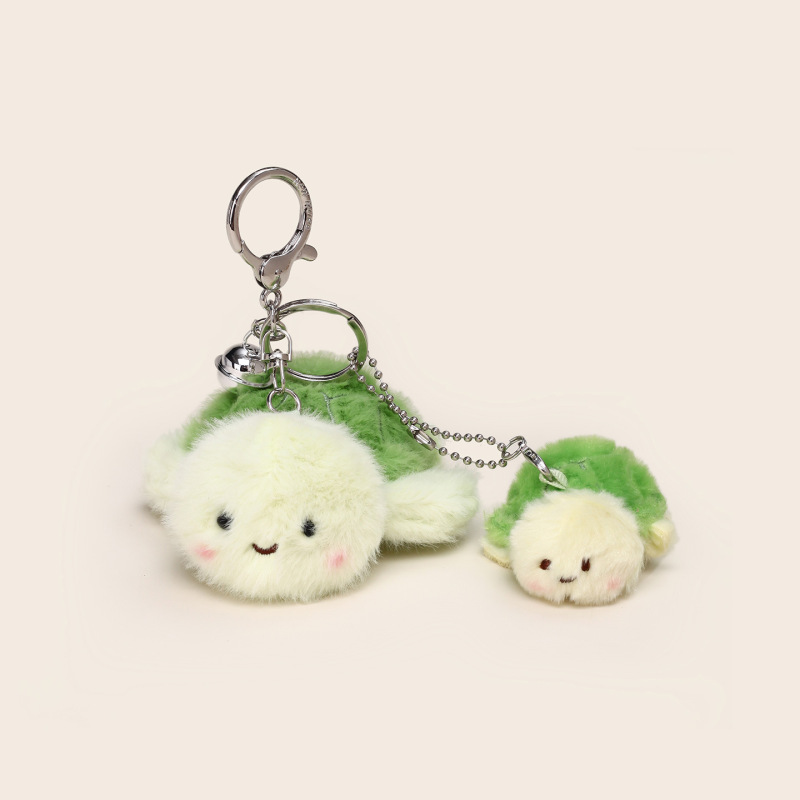 Original Ocean Family Parent-Child Little Turtle Stickers Cute Healing Plush Keychain Cartoon Keychain Wholesale