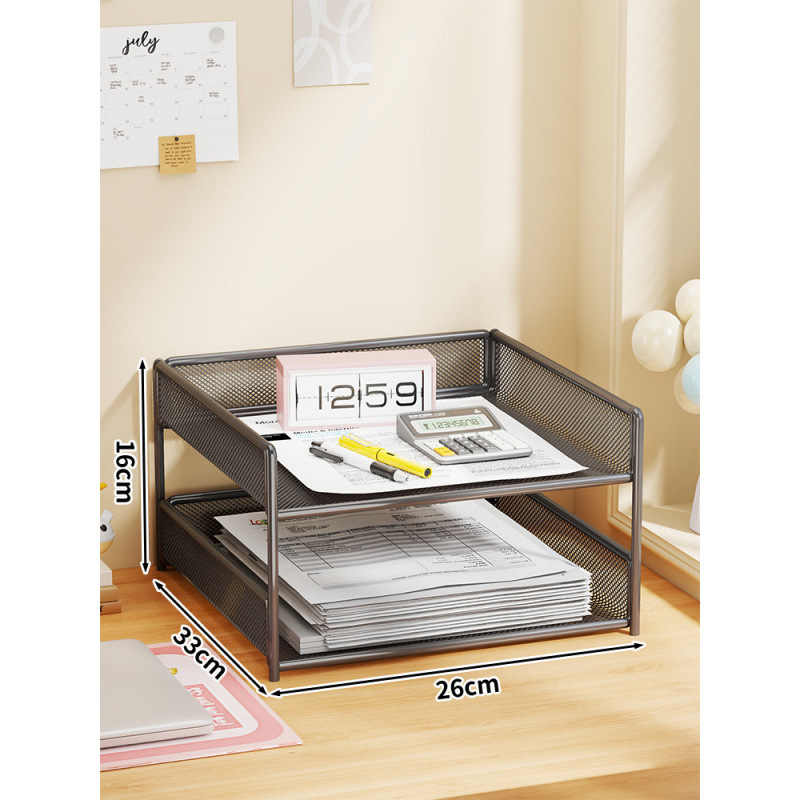 ファイル収納ラックデスクトップ事務用品収納ラックA4紙ファイル本棚フォルダーファイルデスク多層|undefined