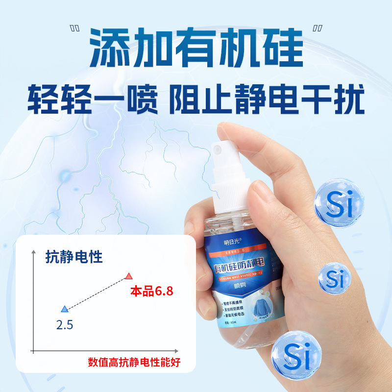 有机硅防静电喷雾 衣物头发除皱抗静电喷剂衣物柔顺剂防静电喷雾|undefined