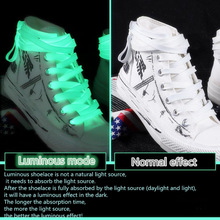 1 Pair Luminous Shoelaces Flat Sneakers Canvas Shoe Laces跨