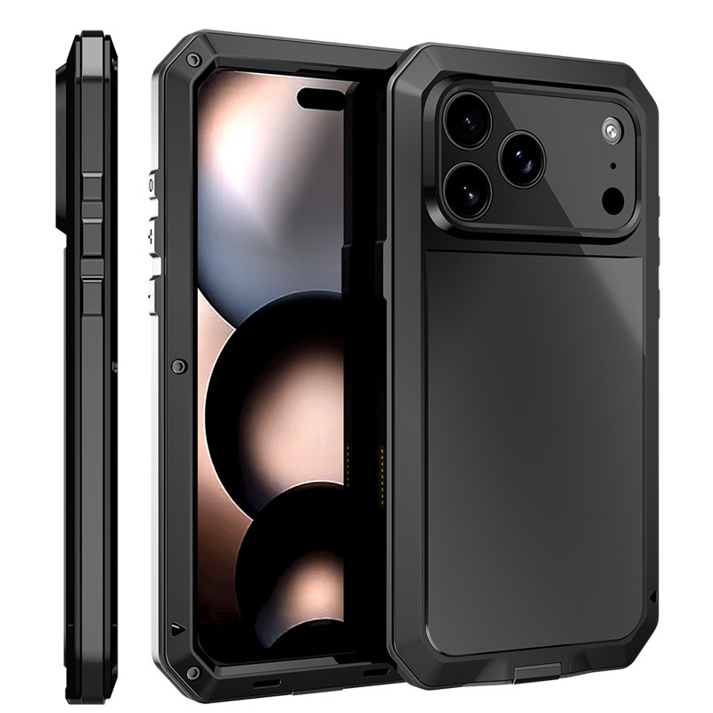 Suitable for Apple 17 Air Metal Three-Proof Mobile Phone Case Iphone17Promax Sealed Anti-Fall and Dust-Proof Protective Case Suitable for Apple 17 Air Metal Three-Proof Mobile Phone Case Iphone17Promax Sealed Anti-Fall and Dust-Proof Protective Case