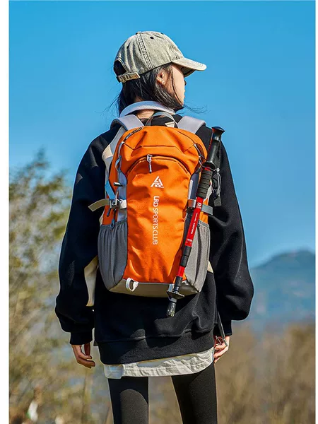 Cross-Border Outdoor Travel Backpack, Lightweight Large-Capacity Backpack, Lightweight Hiking and Mountaineering Bag, Waterproof Storage Double Backpack