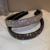 Fashionable universal headband, trend hair accessory, European style, diamond encrusted, simple and elegant design, internet celebrity