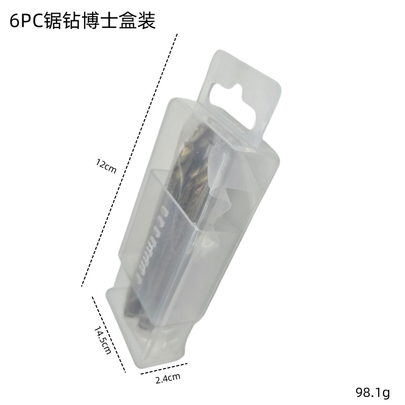 Taladro helicoidal dentado mango redondo de acero de alta velocidad 6 piezas para trabajar la madera taladro ranurado taladro de torsión dentado mango recto taladro dentado