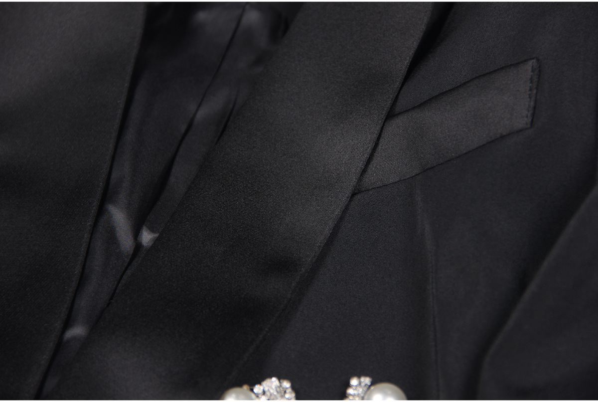 Dames mantelpak met rok elegante lange mouwen herfstset_voghion.com