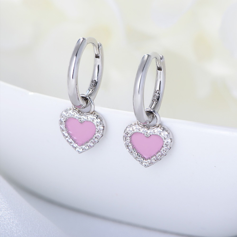Nuevo 925 pendientes de plata esterlina traje combinación pequeños pendientes de circón personalizados estilo europeo y americano ins elegantes pendientes de mujer