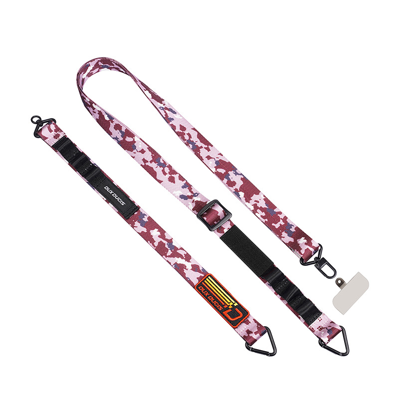 Nylon trenzado 2 - en - 1 multifuncional al aire libre correa de cuerda de teléfono móvil cuello de cuello inclinado a prueba de pérdida de cuerda al por mayor transfronteriza