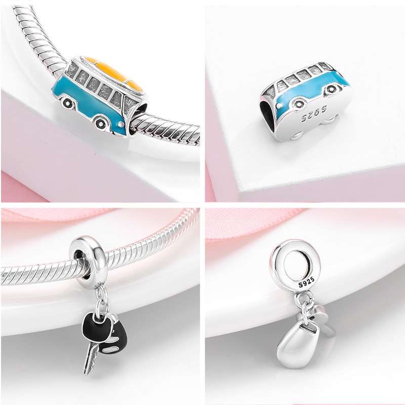 Simple Style Car Sterling Silver Jewelry Accessories display picture 2