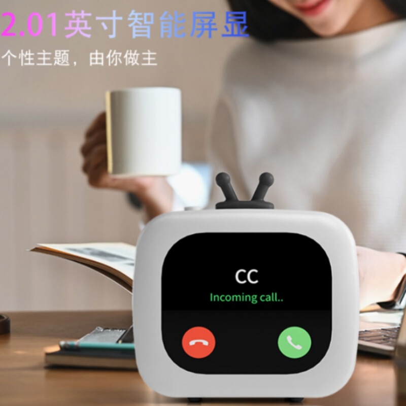 跨境新款显示屏蓝牙音响高颜值歌词同步便携式礼品音响蓝牙音箱|undefined