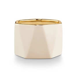 哑光巧克力色绿色白色蜡杯电镀杯口奢华高端摆件陶瓷蜡烛杯装饰