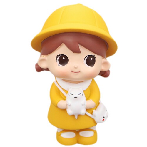 Creative cute couple doll car ornaments cartoon little dolls baking cake decorations office desk decorations