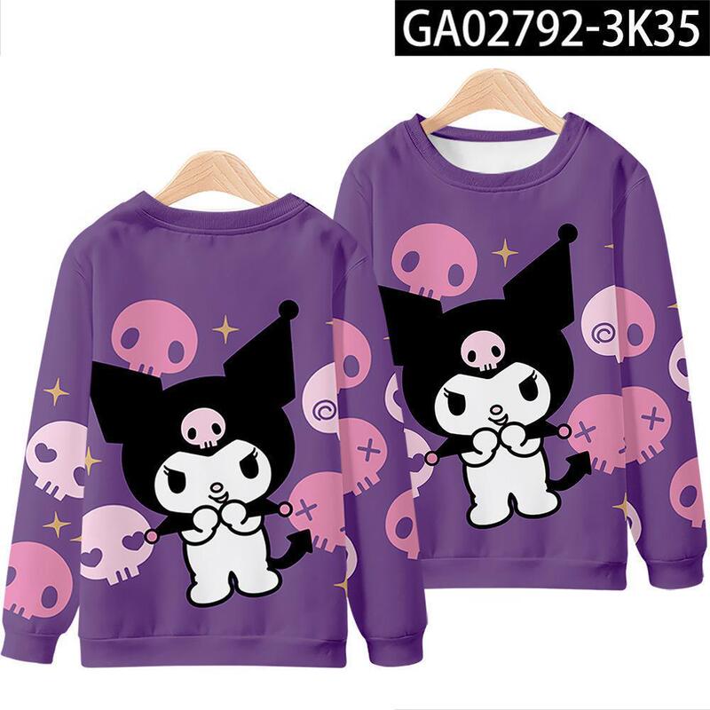 Kuromi Sweatshirt Anime Merchandise Two-Dimensional Long-Sleeve T-Shirt Sweet Japanese Style Jacket Cute Clothing
