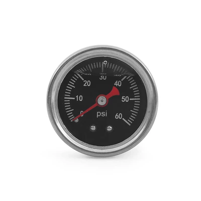 Automobile modified fuel pressure gauge pointer liquid pressure gauge black surface 1/8NPT 0 ~ 60psi/~ 100psi (automobile instrument) - 060psi