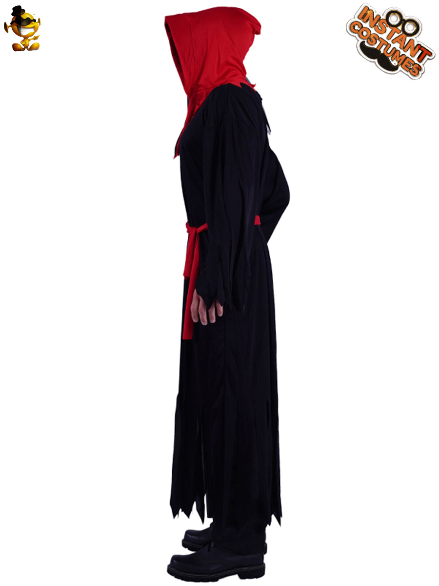 Traje de fiesta de Halloween Cosplay traje negro con capucha traje de rendimiento de la etapa traje de rendimiento de danza image 6