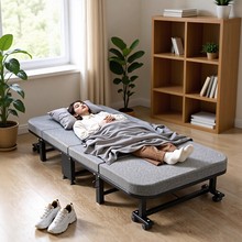折叠床单人可收纳床垫硬板乳胶折叠式加厚办公室沙发医院榻榻米