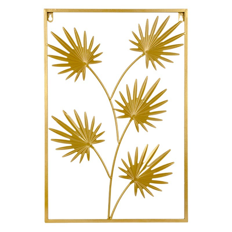 Современный стиль гостиная простой свежий отель в семье Ресторан диван фон стена украшение золотой лист кулон трансграничный