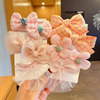 Children's hair rope, cloth with bow, cute hair accessory, ponytail, flowered, no hair damage