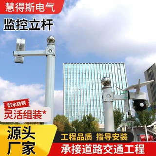 户外监控立杆小区3米4米5米6米监控立杆立柱分段枪机球机监控杆