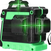 12线水平仪3D绿线贴地仪高度亮度可调360°激光贴地仪 厂家直销