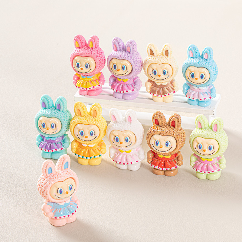 漫画ドレスバニー diy ジュエリーアクセサリーかわいい人形文化創造デスクトップ装飾品ブラインドバッグ卸売|undefined