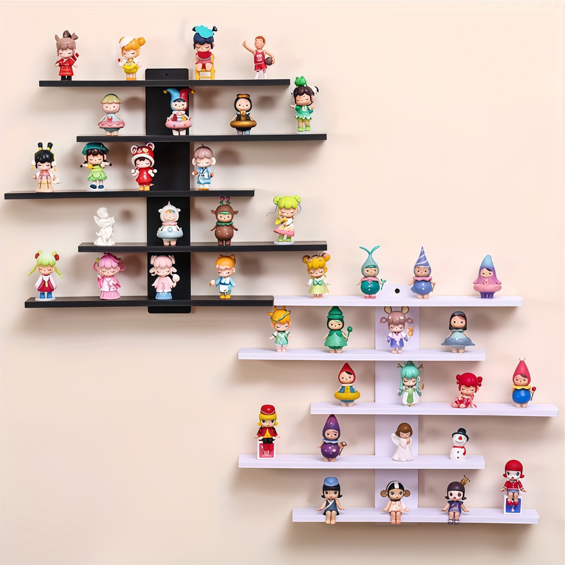 No-Drill Wall-Mounted Storage Rack Blind Box Figurine Organizer Rack Living Room Bedroom Wall Display Rack Multi-Layer Storage Rack