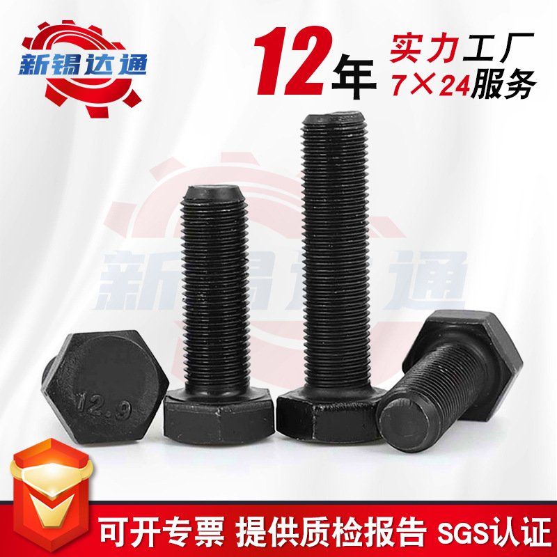 Grade 12.9 fine thread external hexagonal screws