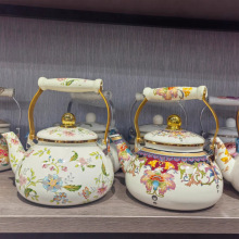 土耳其搪瓷茶水壶珐琅烧水壶凉开水泡茶壶平底燃气灶电磁炉搪瓷壶