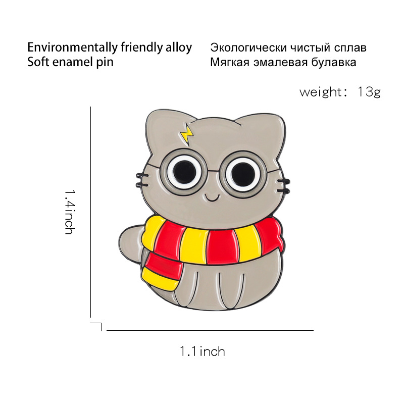 20g Weight Brooches Classification Fashion Pin Cat Alloy Plating Unisex Brooches