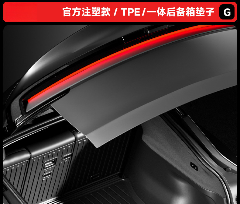 Suitable for Tesla's New Model Y3 Integrated Trunk Mat, Front and Rear Compartment Integrated Mat, Tpe Interior Protection