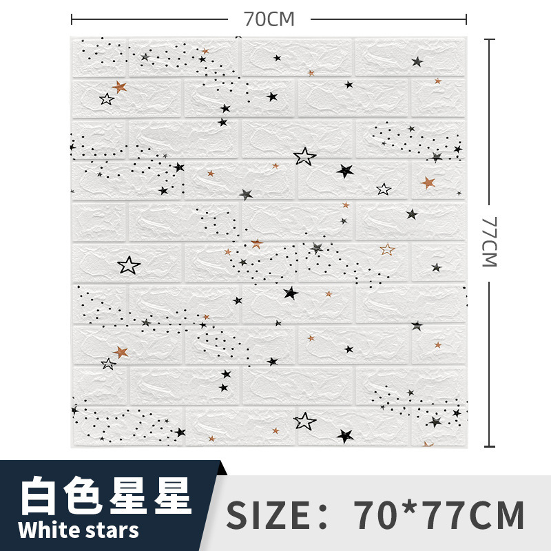 Espuma 3D tridimensional pegatinas de pared papel pintado autoadhesivo al por mayor anti-colisión bolsa suave decorativo papel pintado de pared impermeable