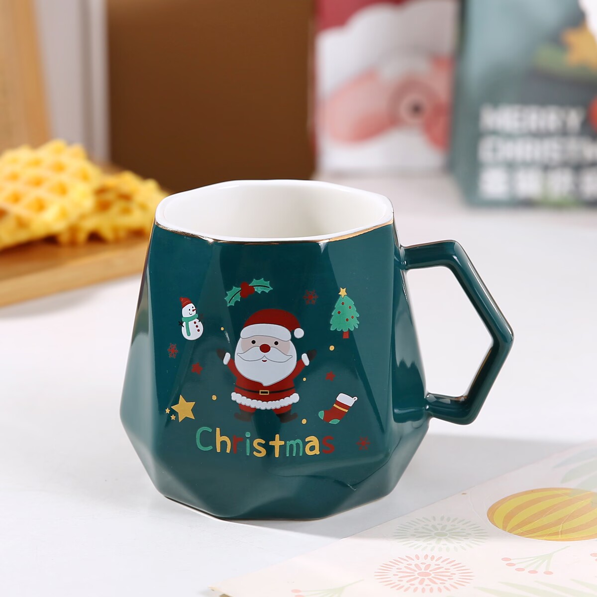 Santa Claus Single Cup Green