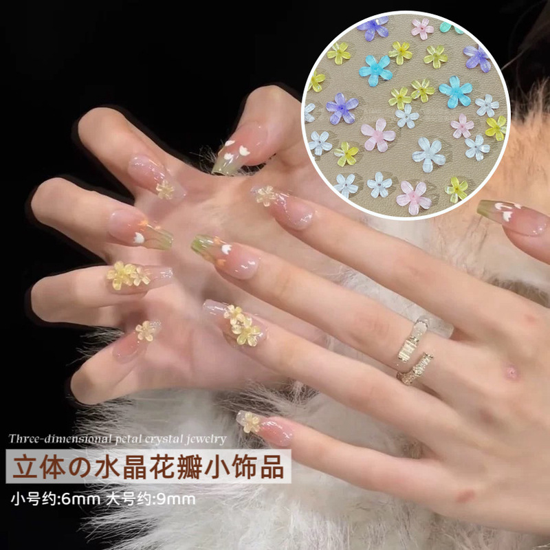 Five-Petal Flower Nail Art Accessories Mixed Material Pack 2025 New Ice Transparent White Pink Flower Nail Diamond Popular Hot Style Five-Petal Flower Nail Art Accessories Mixed Material Pack 2025 New Ice Transparent White Pink Flower Nail Diamond Popular Hot Style