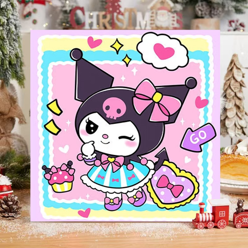 サンリオデジタル油絵 diy 手描きカラーリングクロミメロディー漫画かわいい装飾画メーカー卸売|undefined