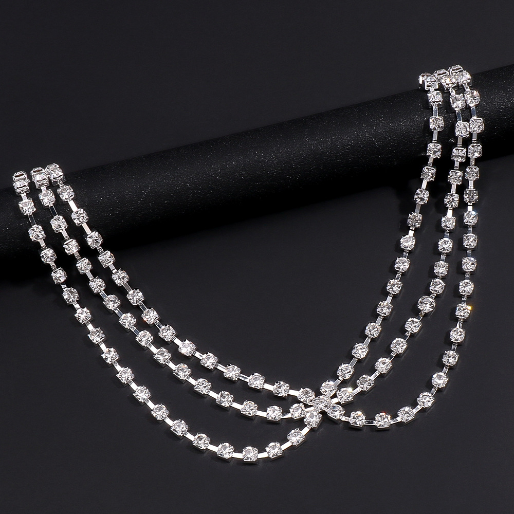 AliExpress Venta caliente hablando en Europa y América brillante multi-capa exagerada completa diamante diadema accesorios vintage banda de pelo